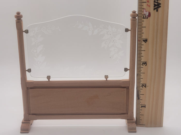 Etched Glass Restaurant Booth Divider