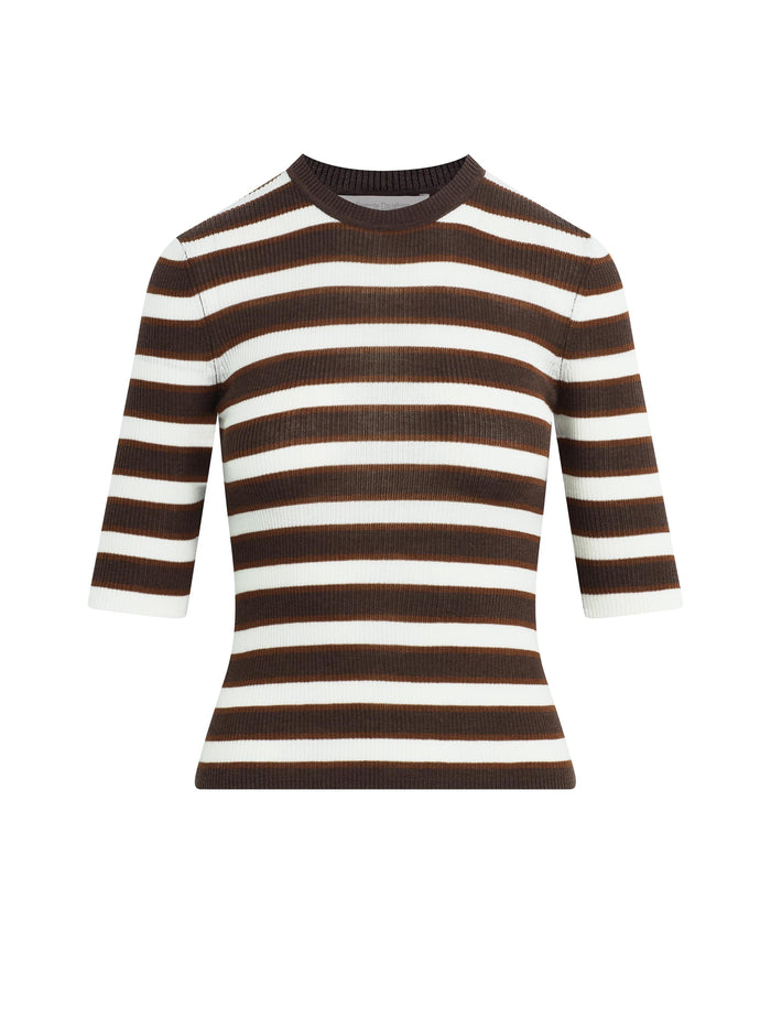 Favorite Daughter The Amelia Tee in Ganache Stripe