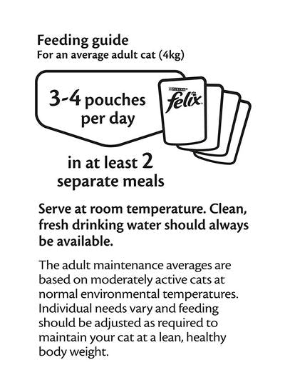 Felix As Good As It Looks Mixed Selection In Jelly Cat Food, Jumbo Pack with Salmon, Chicken, Beef and Tuna 40 x 85g- 3.4kg - Shoppers-kart.com