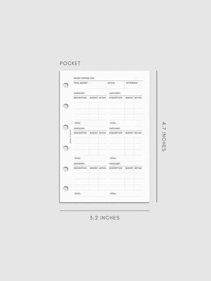 Digital mockup of the Financial Planning Insert | Second Edition. Size shown is Pocket.