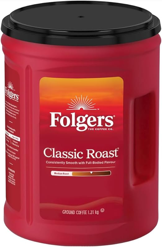 Folgers Classic Roast Ground Coffee, Rich Pure Taste (1.21Kg)
