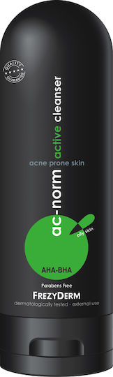 Frezyderm Ac-Norm Active Cleanser Υγρό Καθαρισμού Προσώπου για Ακνεϊκές Επιδερμίδες 200ml