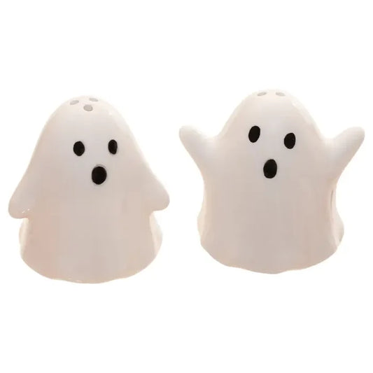 Ghostly Ceramic Salt and Pepper Shaker Set