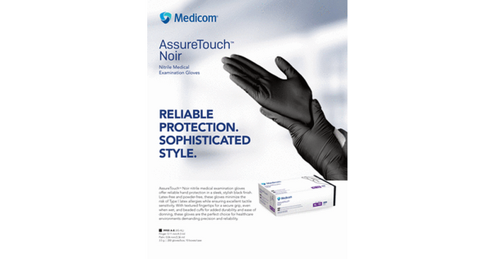 Gloves - AMD Nitrile, Powder Free, Black (200/box) (2.4ml) - various sizes