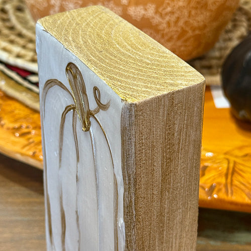 Gold Pumpkin Epoxy Block