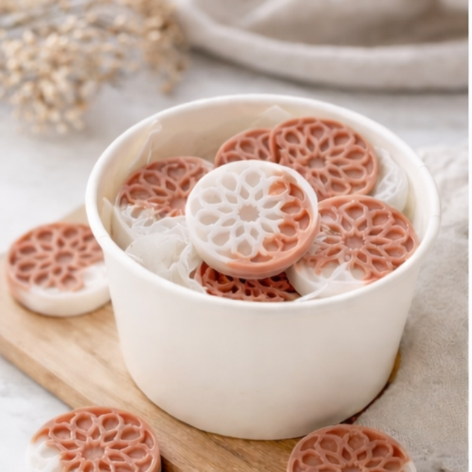 Golden Allure Wax Melts – Moroccan Design, White Rose Gold