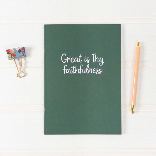Great Is Thy Faithfulness A5 Recycled Paper Christian Notebook