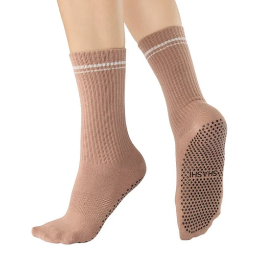 Halo Crew Grip Socks for Workouts - Sand