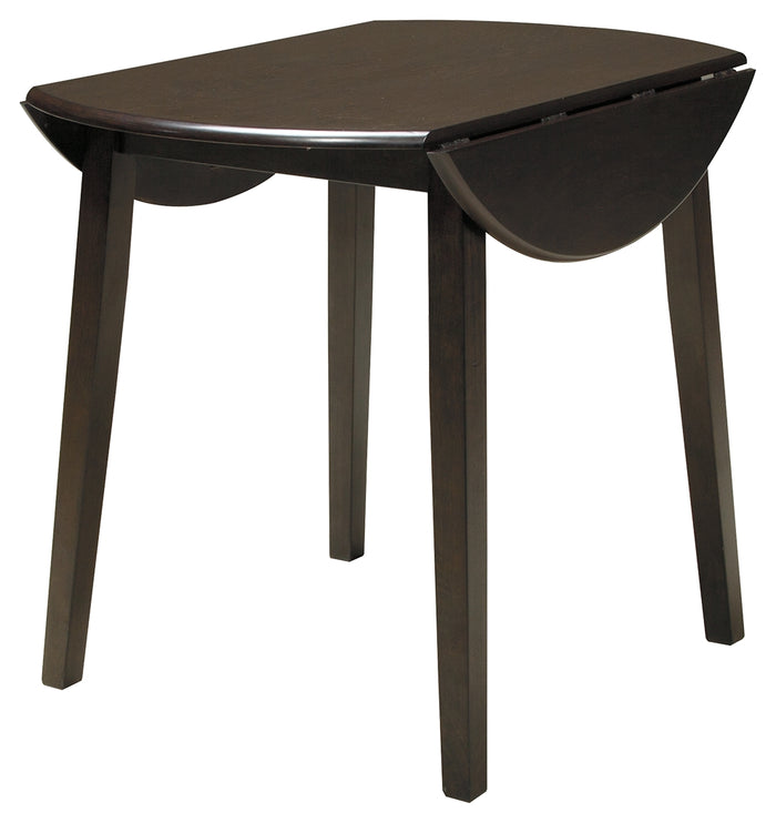 Hammis D310-15 Dark Brown Round DRM Drop Leaf Table