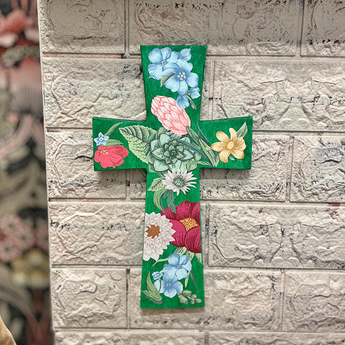 Handmade Floral Cross