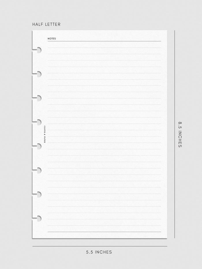 Digital Half Letter insert mockup displayed on a gray background.
