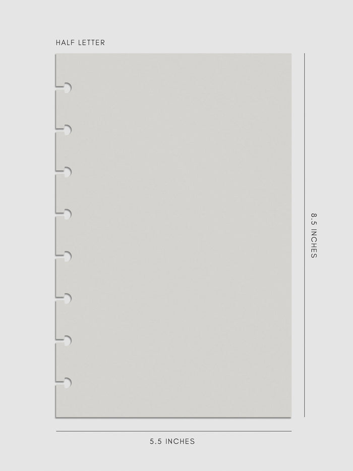 Digital Half Letter insert mockup displayed on a gray background.
