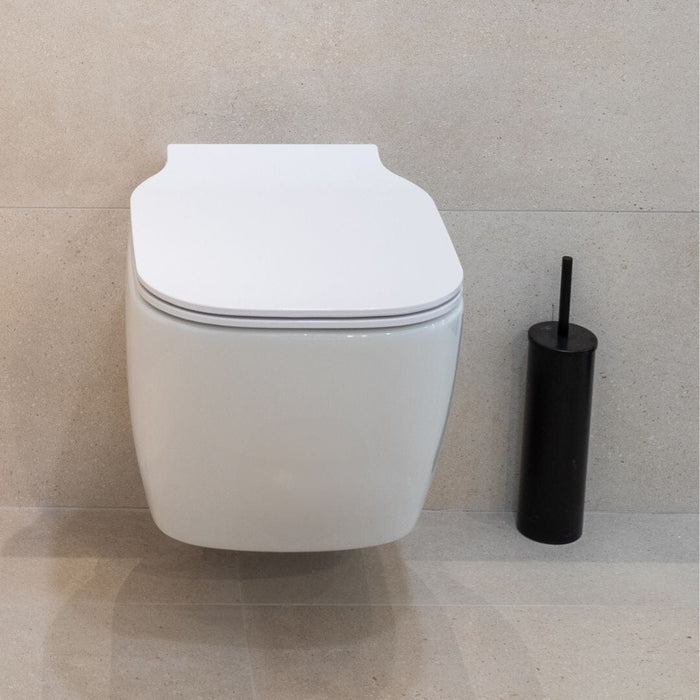 HOTELS Toilet Brush Holder - Matt Black Bathroom Accessories Noken by Porcelanosa