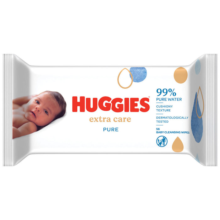 Huggies Pure Extra Care Baby Wipes - 8 x 56 PACKS | 448 Baby cleansing wipes total - Shoppers-kart.com