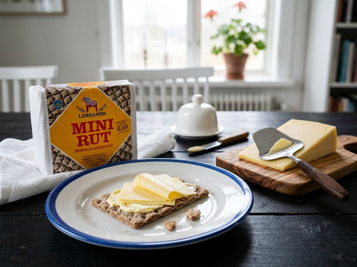 Leksands Mini Rut Normalgräddat 4 × 200g (4 × 7.05 oz) – Authentic Swedish Mini Rye Crispbread