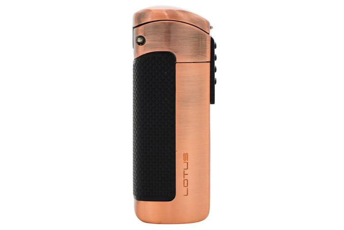 Lotus CEO Brushed Cooper And Black Triple Torch Lighter - 24-6630