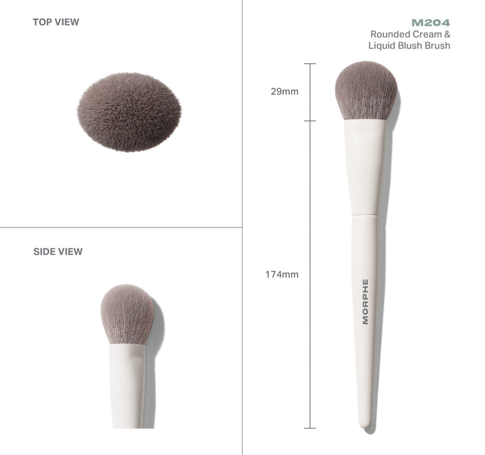 M204 Rounded Cream & Liquid Blush Brush
