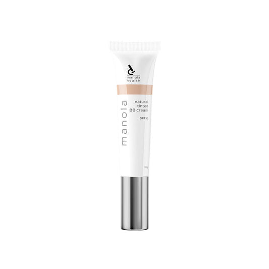Manola natural tinted BB cream tube on a white background