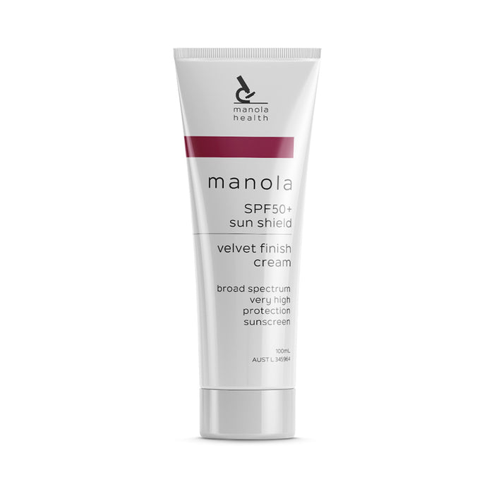 Manola Velvet Touch Sun Shield SPF50+ 100ml - 9 Pack with counter display