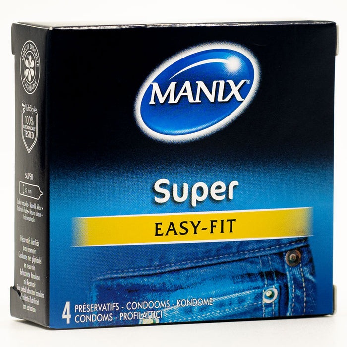 Mates Super Easy-fit Condoms Box 4 Front | WorldCondoms