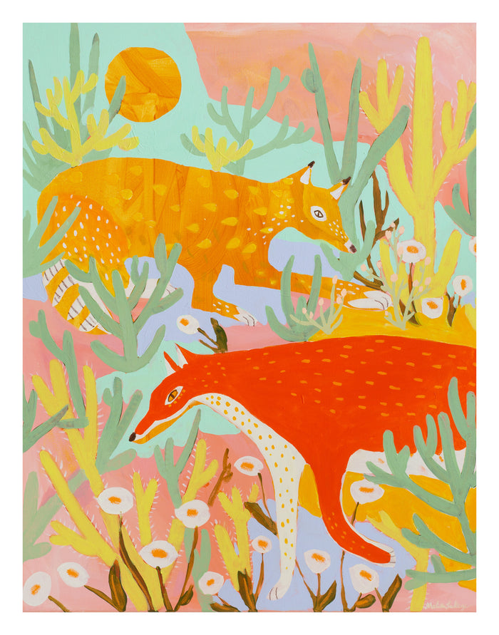 (Melissa Lakey) They Liked to Sit Among the Flowers print 16" x 20"