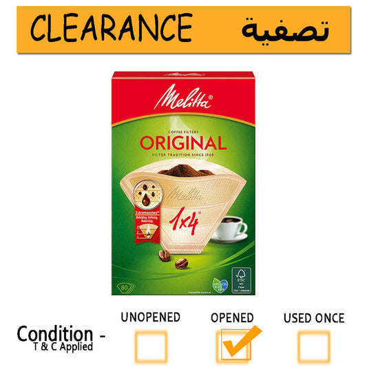 Melitta Original coffee filters 1x4 (80 filters)- Clearance