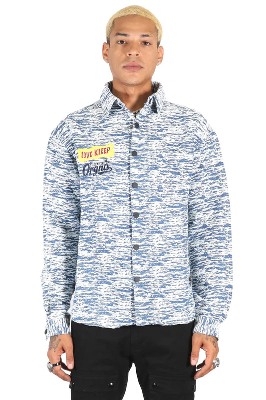 Men KLEEP Premium Denim Button Up Shirt