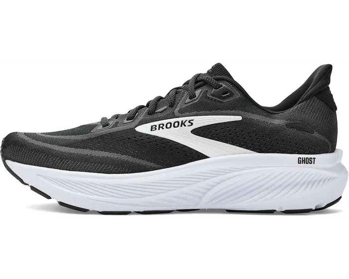 Men's Brooks Ghost 18 in Black/White