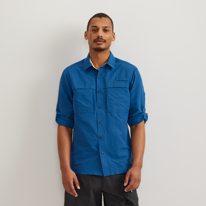 Men's Rainier Long-Sleeve Ripstop Shirt-Willow Blue-Regular-C1