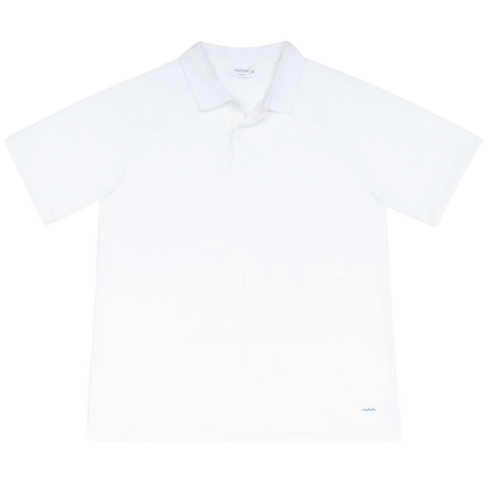 men's shell white french terry polo