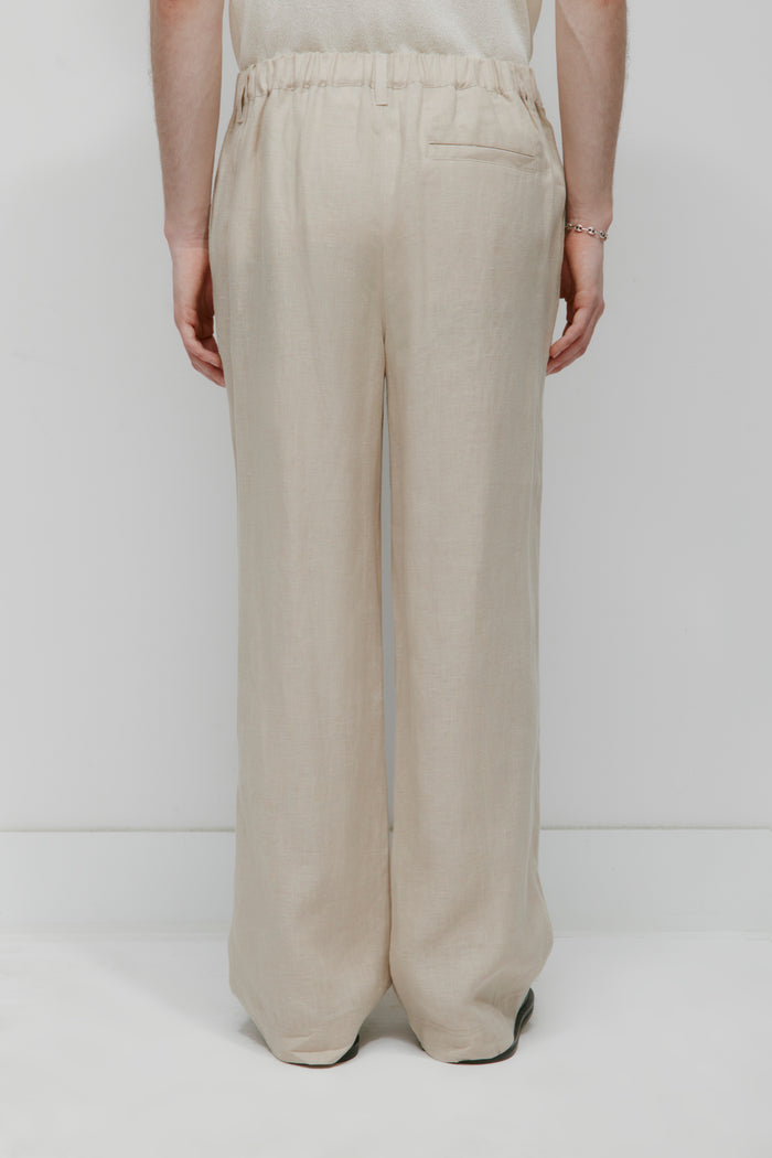 Men's Sila Linen Trouser in Stone