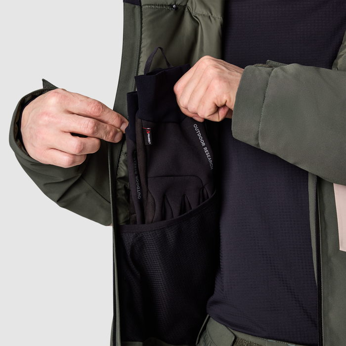 Dark Laurel/Pro Khaki | B8 :: Interior Stash Pocket / Stash your gloves, electronics, and other valuables in these hidden pockets to keep them warm and close at hand.