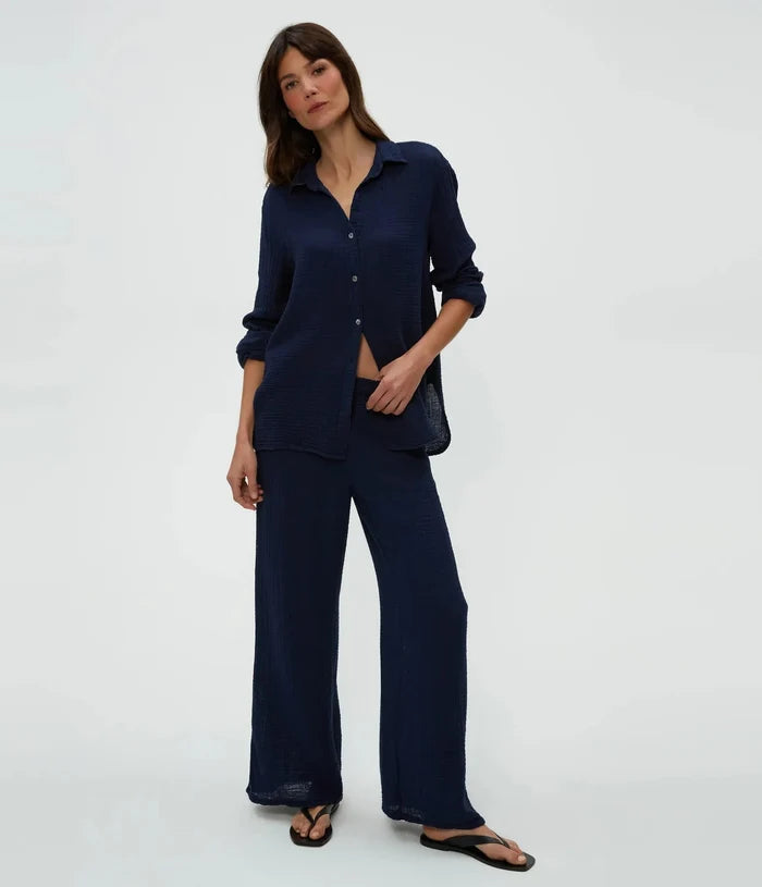 Michael Stars Leo Gauze Button Down Shirt