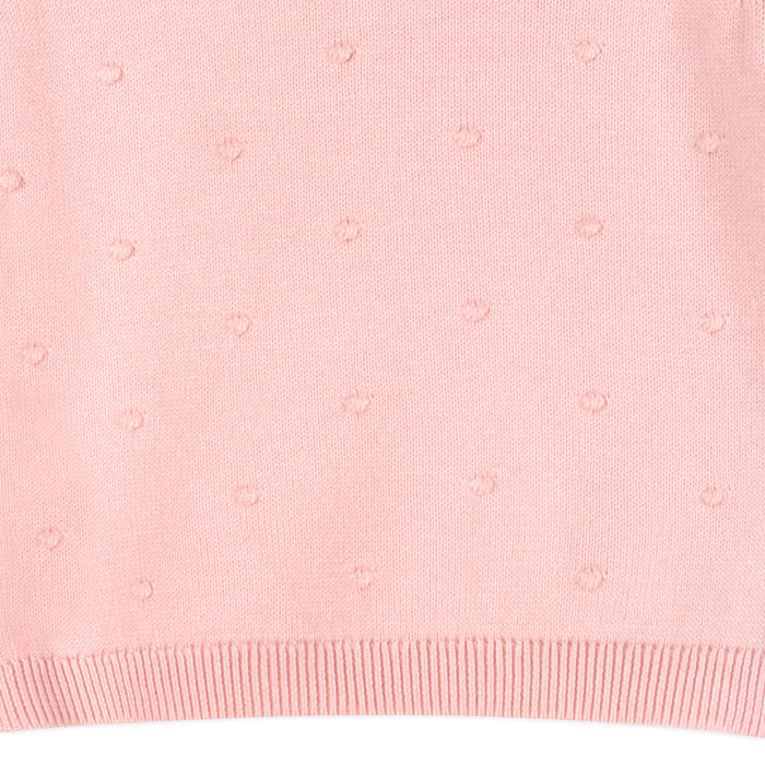 Milan Classic Ruffle Knit Baby Pullover Sweater with Bobbles