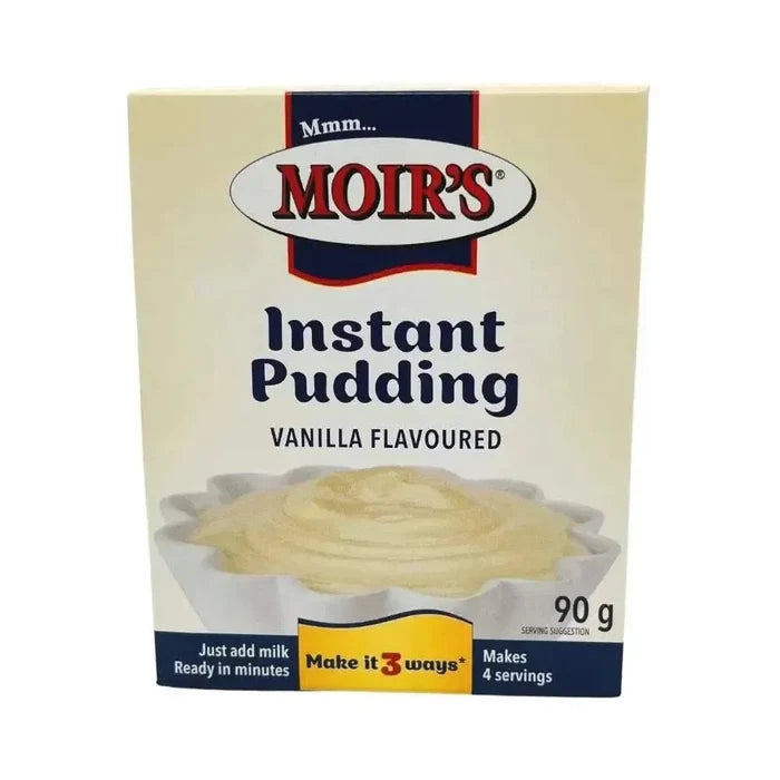 Moir's Instant Pudding Vanilla 90g pack for quick and easy creamy dessert