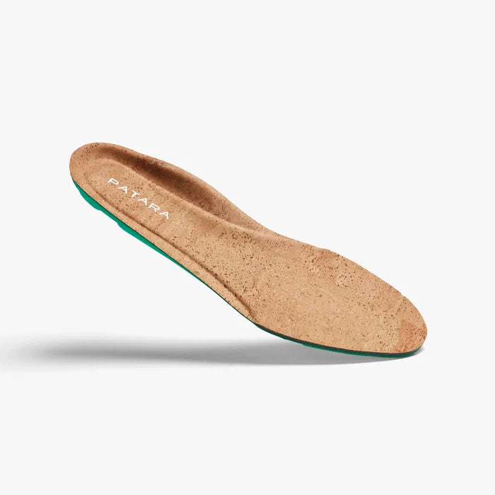 Hari Mari Navy Seeker cork and recycled foam insole detail