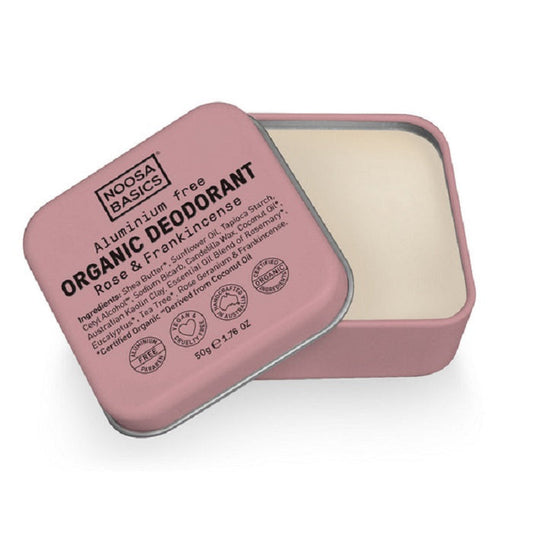 Noosa Basics Deodorant Tin - Rose & Frankincense 50g - L'Organic