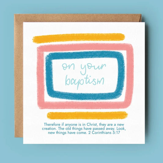 On Your Baptism Modern Bible Verse Baptism Card