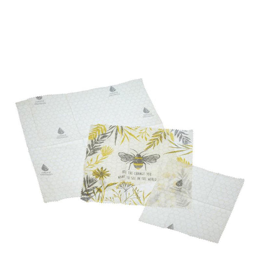 Organic Cotton & Beeswax Food Bags - 3pcs - Waha Lifestyle