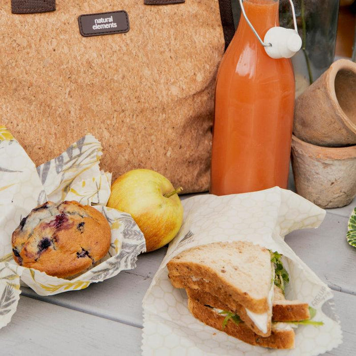 Organic Cotton & Beeswax Sandwich Bags - 2pcs - Waha Lifestyle