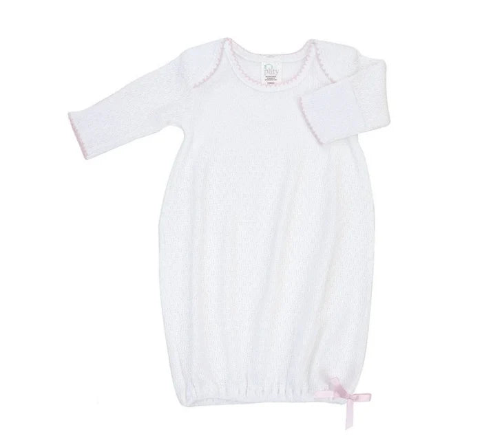 Overlap Shoulder Gown- NB