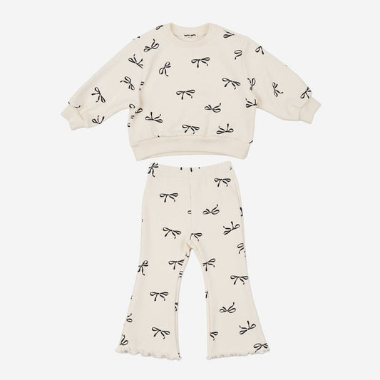 Petite Hailey Ava Sweatshirt Set in Bows