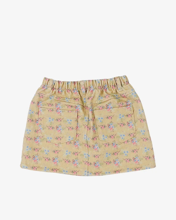 Petite Hailey Stormi Skirt in Goldenrod Flower