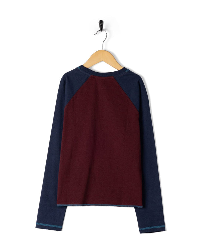 Pitcher Kids Long Sleeve T-Shirt in Dark Purple
