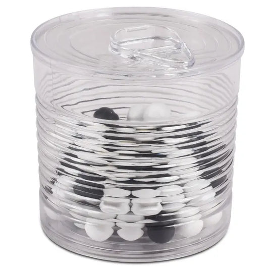 Plastic Transparent Tin Can with Lid, 2 oz.