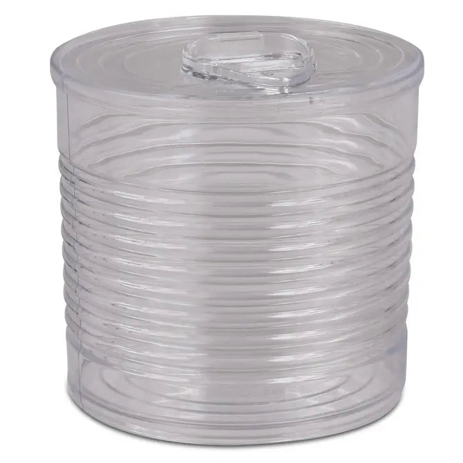 Plastic Transparent Tin Can with Lid, 2 oz.