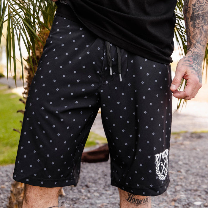 Black & Grey Polkacide Boardshorts - Dixxon Flannel Co.