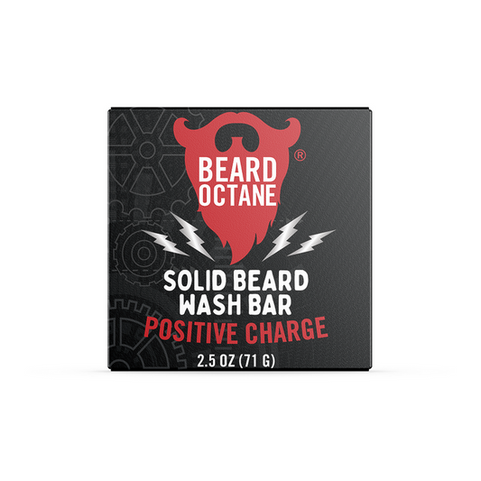 Positive Charge Solid Beard Wash Bar - Sugared Grapefruit, Gingered Peach & Seltzer