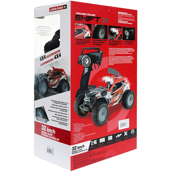 Power Craze Shift 24, 2.4G Remote Control Vehicle For Ages 8+ (Red). - Shoppers-kart.com