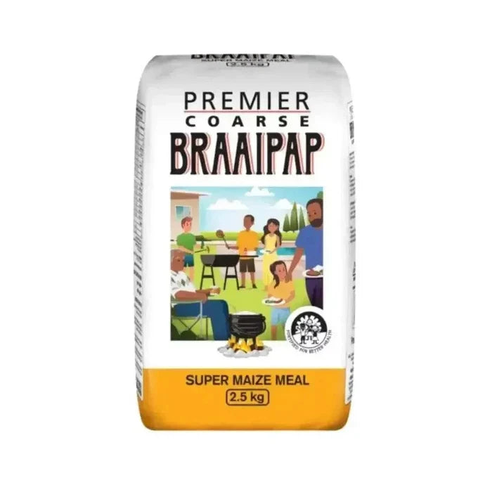 Premier Braai Pap 2.5kg traditional coarse maize meal for braai gatherings